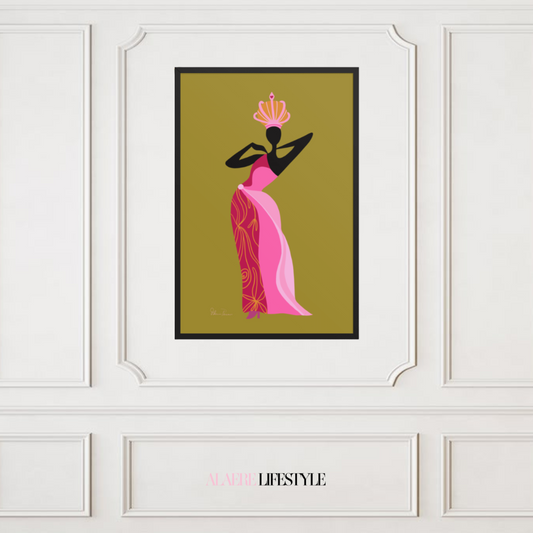 Princesa Verde–Framed Giclée Wall Art