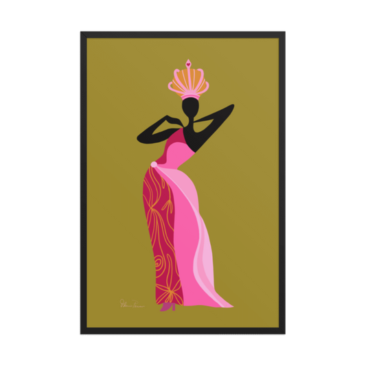 Princesa Verde–Framed Giclée Wall Art