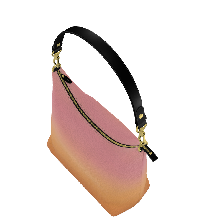 ALAERE Rosé Sunset Nappa Leather Hobo Bag