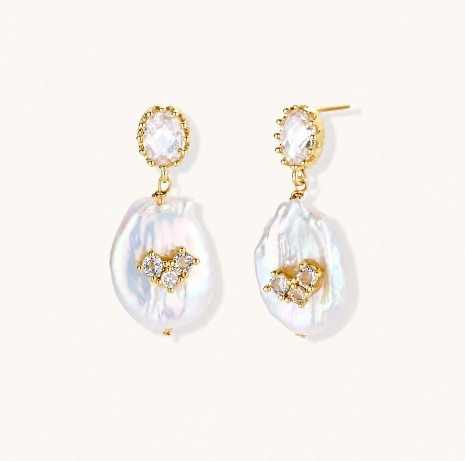 ALAERE Starlight Pearl Drop Earrings