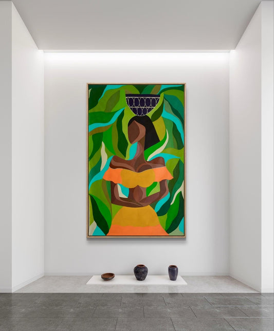 A Goddess In A Garden: The Story Behind My Largest Gallery Canvas (Thus Far)