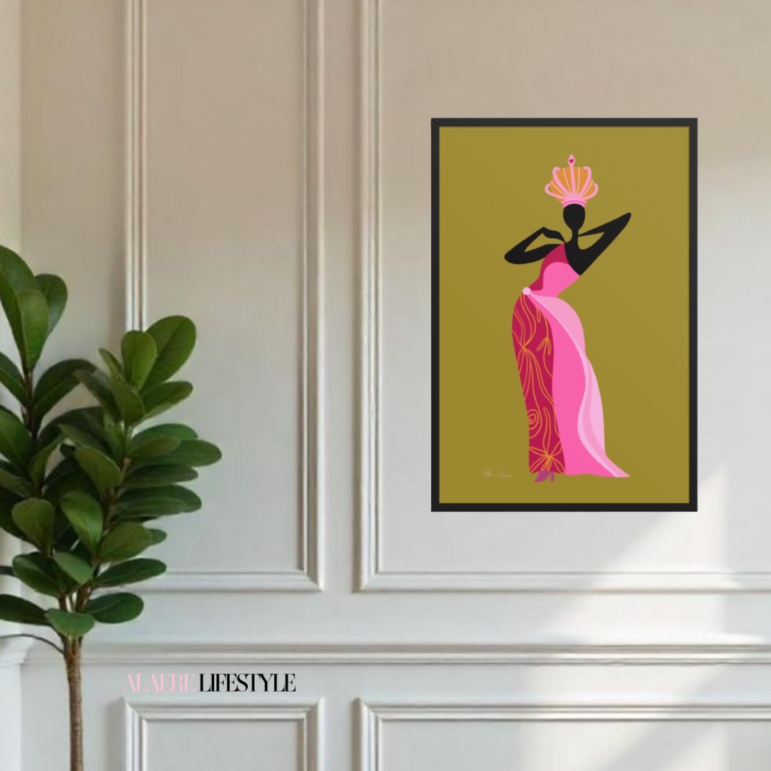 Princesa Verde–Framed Giclée Wall Art