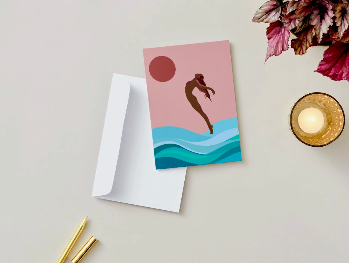 Rivers Girl Art Affirmation Greeting Cards – Pack of 5