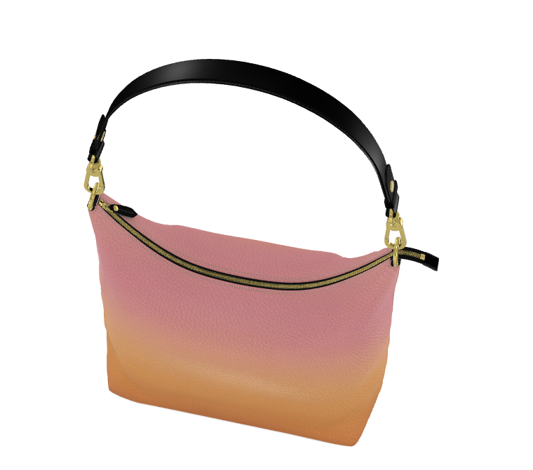ALAERE Rosé Sunset Nappa Leather Hobo Bag