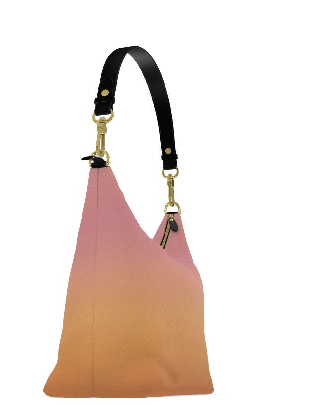 ALAERE Rosé Sunset Nappa Leather Hobo Bag