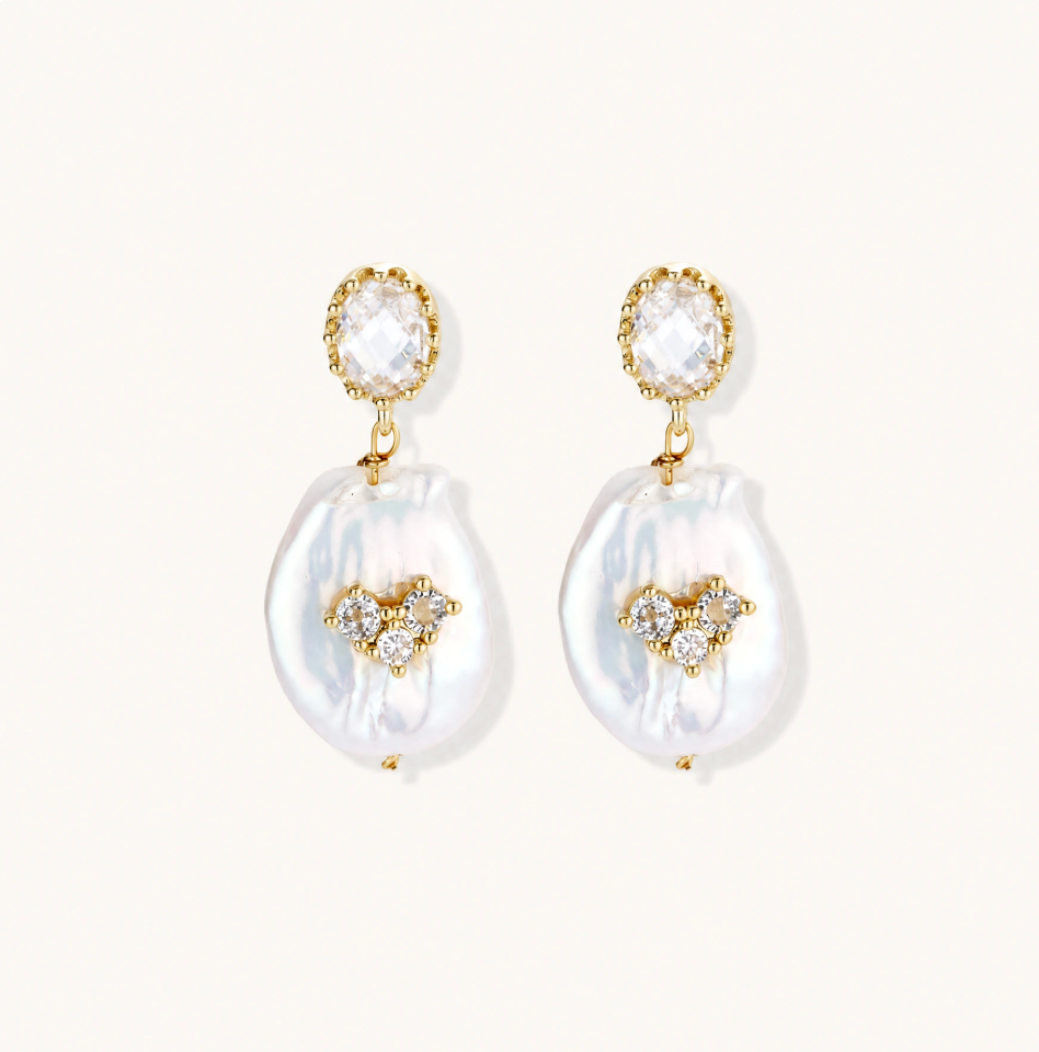 ALAERE Starlight Pearl Drop Earrings