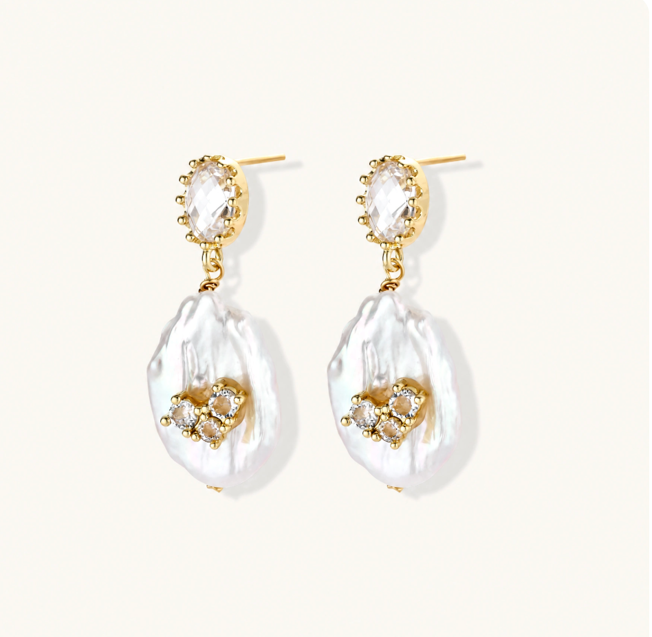 ALAERE Starlight Pearl Drop Earrings