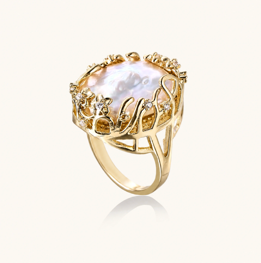 ALAERE Pearl Crown Ring