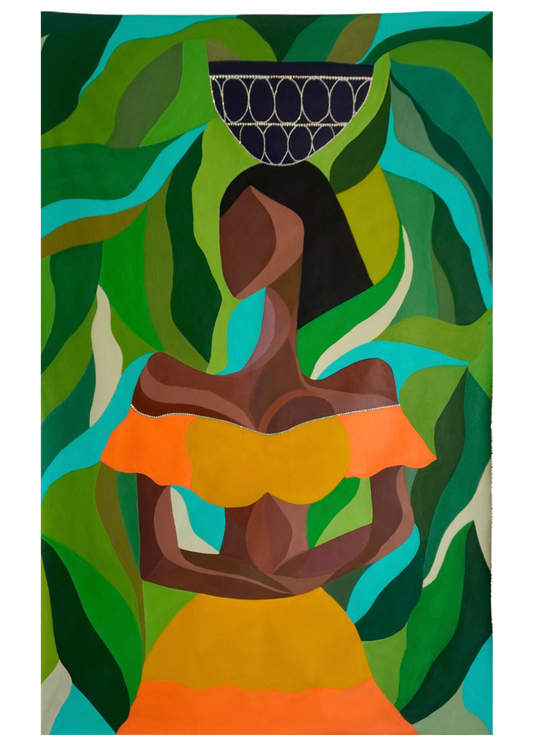 A Goddess in a Garden–Canvas Painting