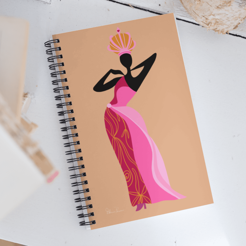 Princesa Dourada Art Spiral Notebook